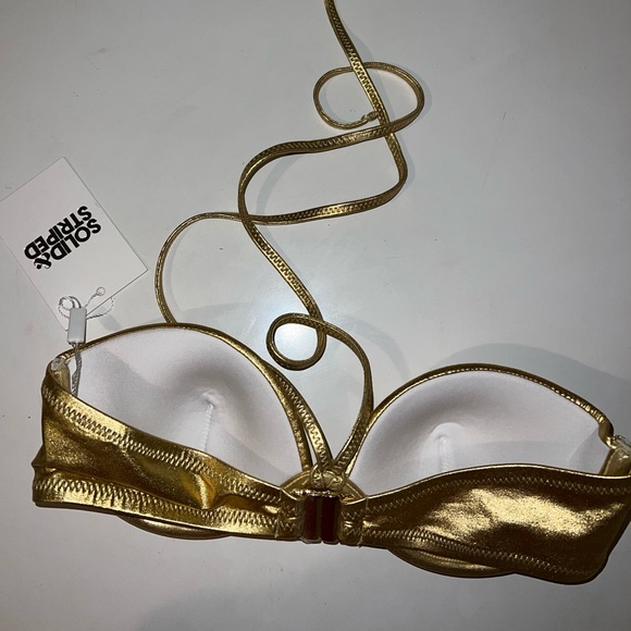 NEW Gold XS bikini from Solid and Striped - Picture 3 of 6